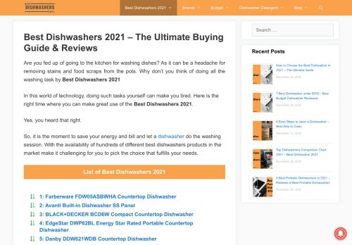 Bestdishwashers2021.net Reviews Scam