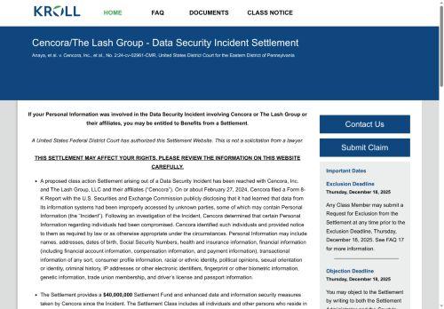 Cencoraincidentsettlement.com Reviews Scam
