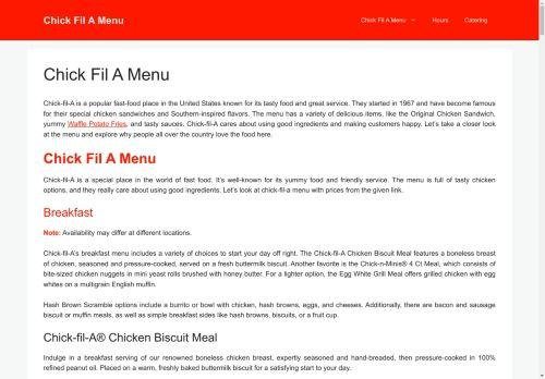 Chickfil-a-menu.com Reviews Scam