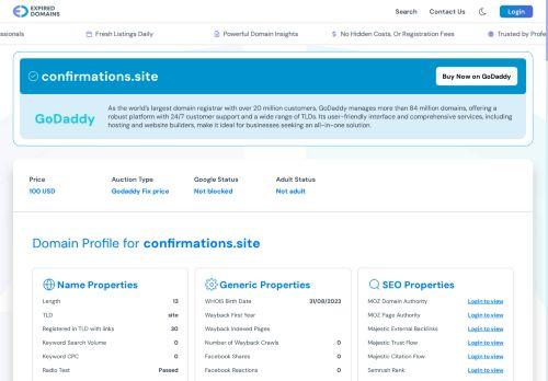 Confirmations.site Reviews Scam