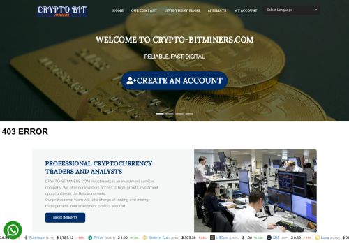 Crypto-bitminers.com Reviews Scam