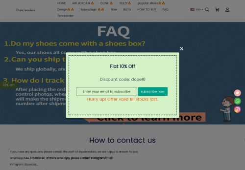 Dopesneakers.vip Reviews Scam