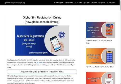 Globesimregistrationph.org Reviews Scam