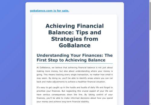 Gobalance.com Reviews Scam