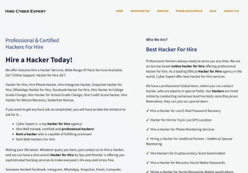 Hirecyberexpert.com Reviews Scam