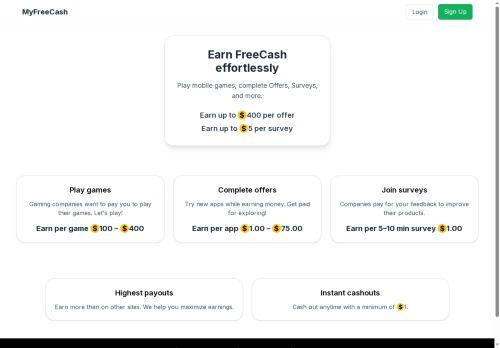 Myfreecash.online Reviews Scam
