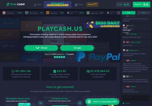 Playcash.us Reviews Scam