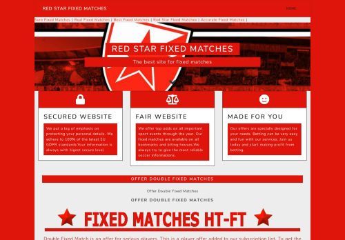 Red-star-fixed-matches.com Reviews Scam