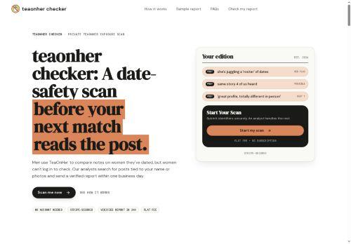 Teaonherchecker.org Reviews Scam