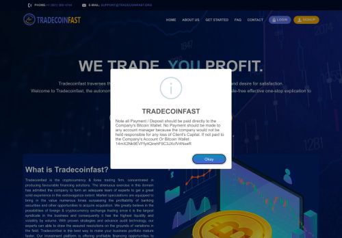 Tradecoinfast.org Reviews Scam