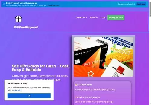 Giftcarddisposal.com Reviews Scam
