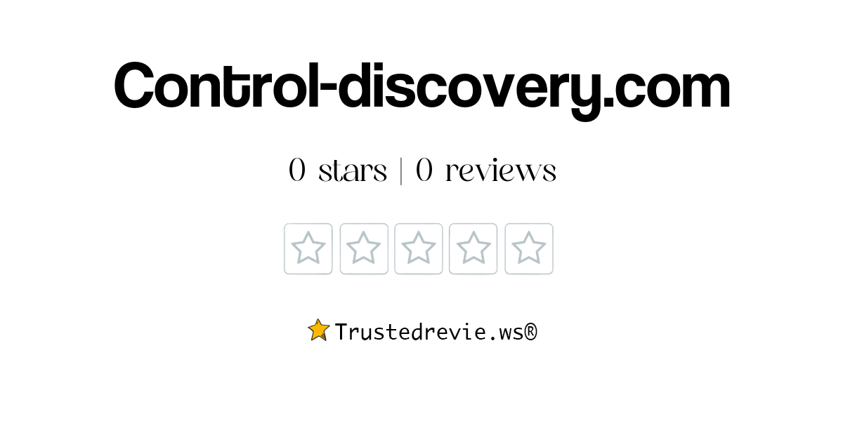 Control-discovery.com Review: Legit or Scam? [2026 New Reviews]