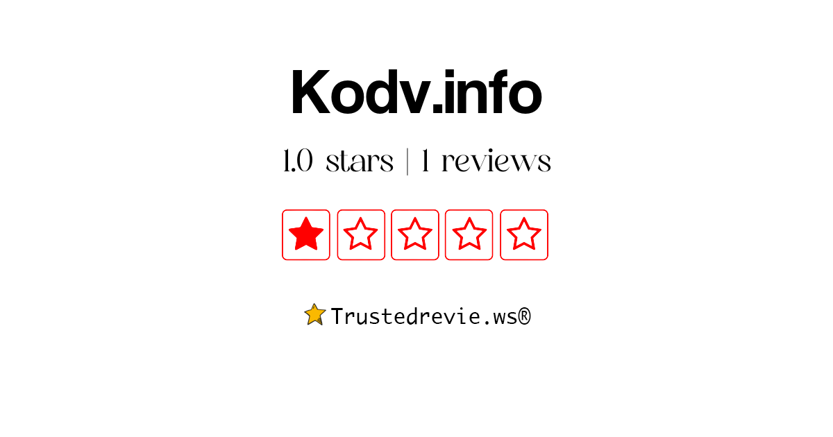 Kodv.info Review: Legit or Scam? [2025 New Reviews]