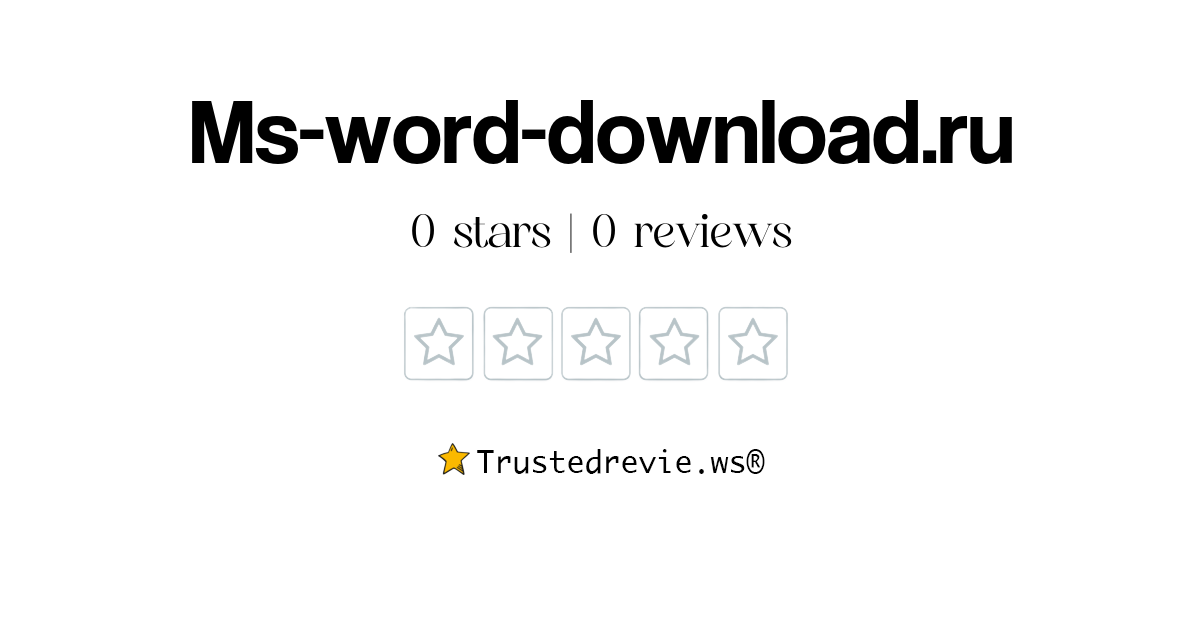 Ms-word-download.ru Review: Legit or Scam? [2025 New Reviews]