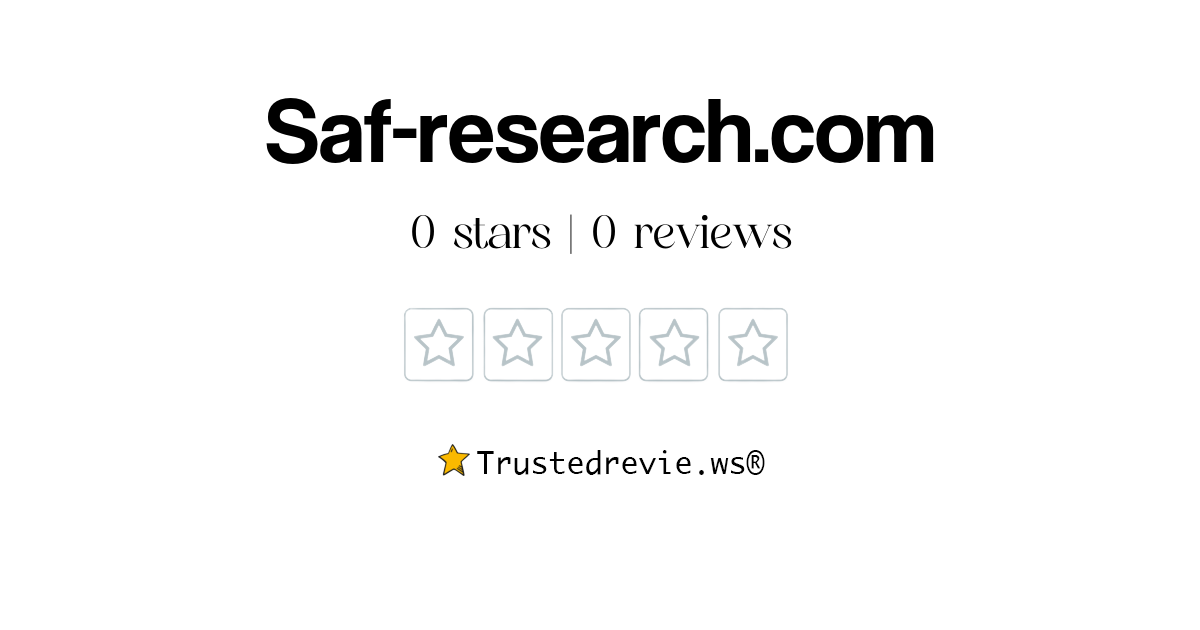 is saf research a legit company