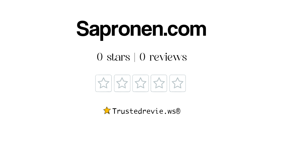 Sapronen.com Review: Legit or Scam? [2026 New Reviews]