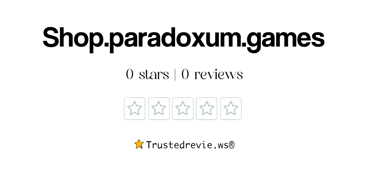 Shop.paradoxum.games - Ask Question